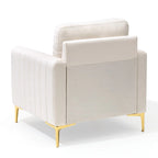Upholstered Club Chair Accent Chair Velvet Arm Chair Comfortable Sofa Chair - See picture