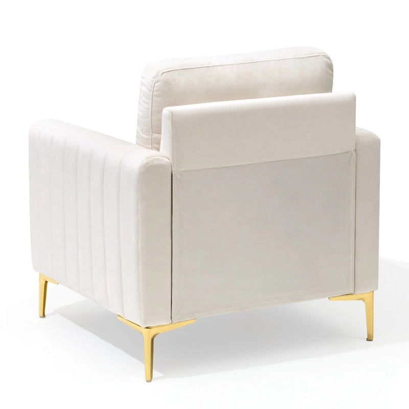 Upholstered Club Chair Accent Chair Velvet Arm Chair Comfortable Sofa Chair - See picture