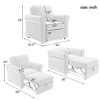 3-in-1 Sofa Bed Chair Convertible Sleeper Chair Bed