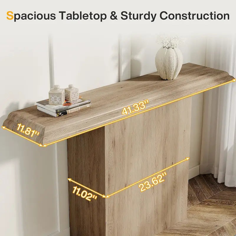 41.33-inch Wood Console Sofa Hallway Accent Table for Entryway