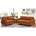 Miles 2 Piece Sofa and Loveseat Sets with Reversible Back Pillows Mid Century Modern Sofa