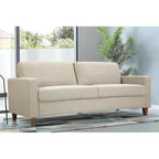 Miles 2 Piece Sofa and Loveseat Sets with Reversible Back Pillows Mid Century Modern Sofa