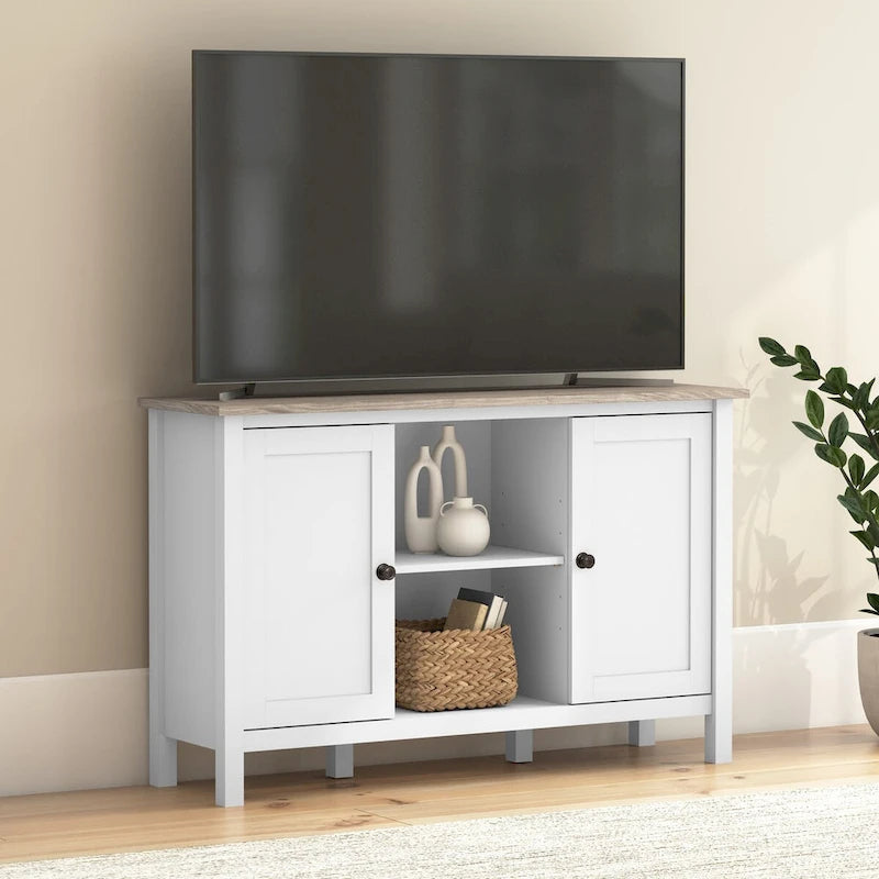 Bush Furniture Mayfield 48W Tall TV Stand Media Console.