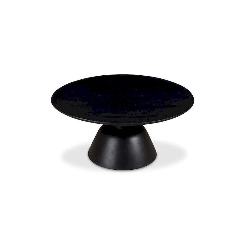 Macari Nelson Modern Solid Mango Wood Pedestal Coffee Table - 30W x 30D x 14H
