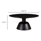 Macari Nelson Modern Solid Mango Wood Pedestal Coffee Table - 30W x 30D x 14H