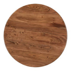 Macari Nelson Modern Solid Mango Wood Pedestal Coffee Table - 30W x 30D x 14H