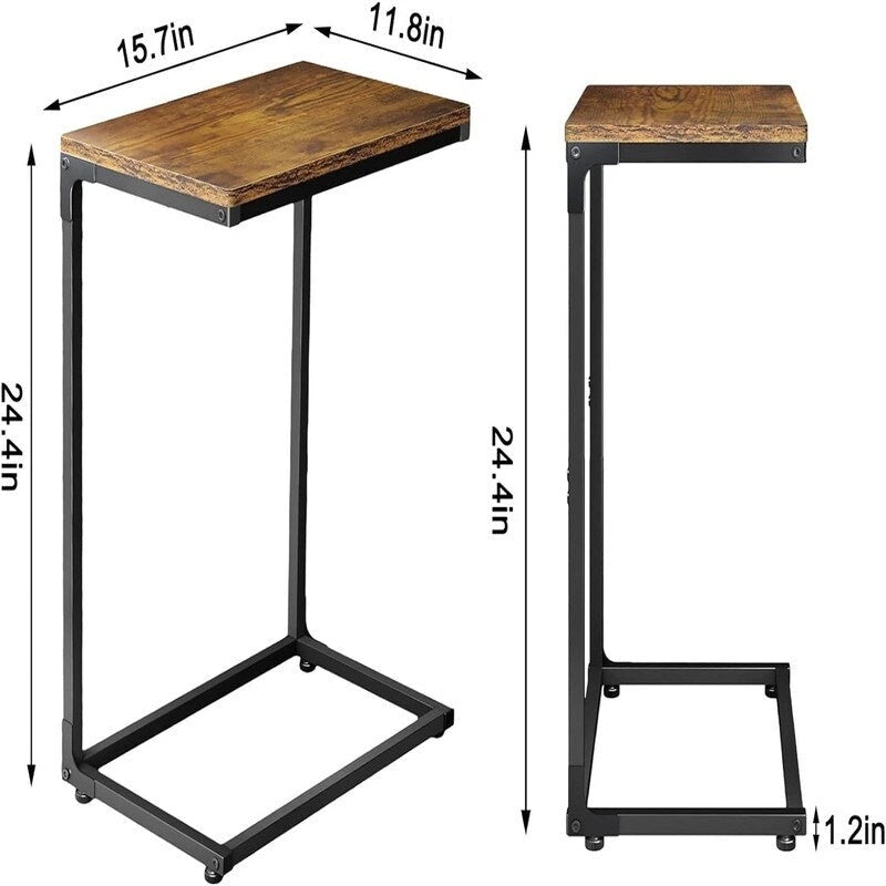 C-Shaped End Table - 11.8D x 15.7W x 24.4H