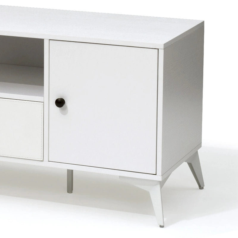 TV Stand Console Table Open Media Storage Entertainment Center with RGB LED Light - 47.24 in L x 15.74 in W x 20.47 in H