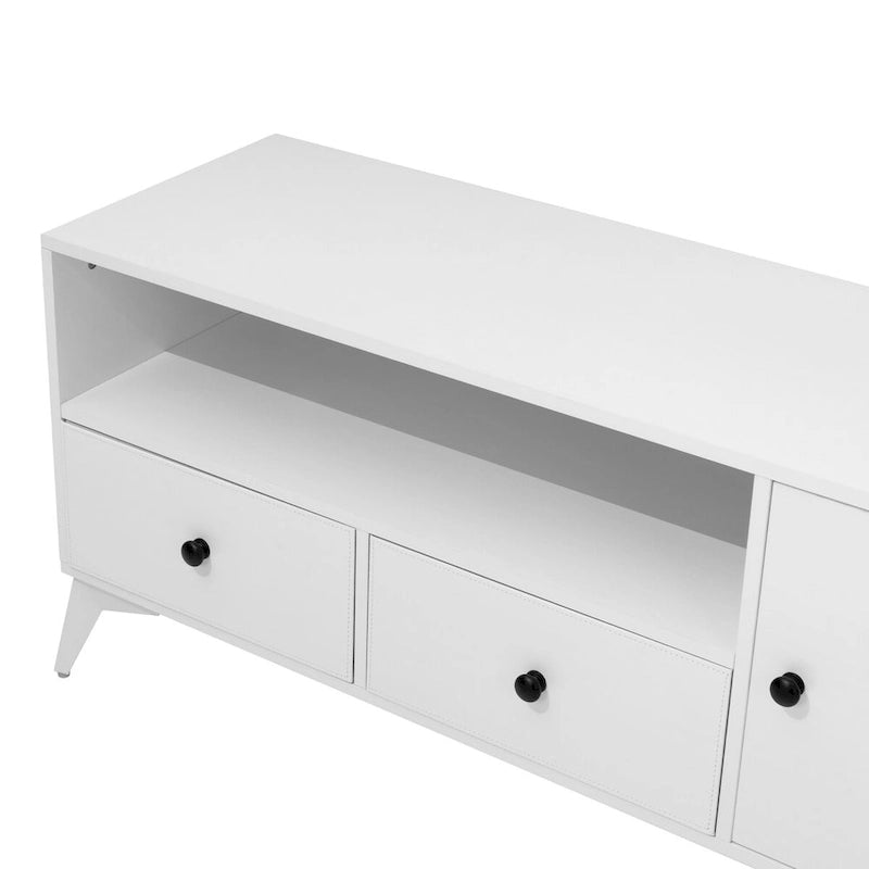 TV Stand Console Table Open Media Storage Entertainment Center with RGB LED Light - 47.24 in L x 15.74 in W x 20.47 in H