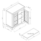 31 in. 2-Door Accent Storage Buffet Cabinet Sideboard - 31 in Width