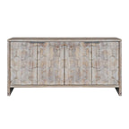 Wooden Farmhouse 4-Door Sideboard with Adjustable Shelves