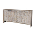 Wooden Farmhouse 4-Door Sideboard with Adjustable Shelves