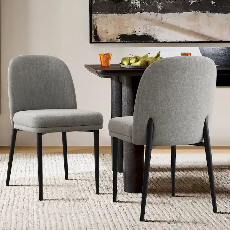 Linen Upholstered Dining Chair(Set of 2)