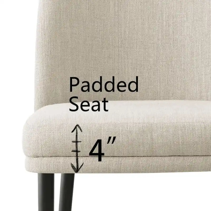 Linen Upholstered Dining Chair(Set of 2)