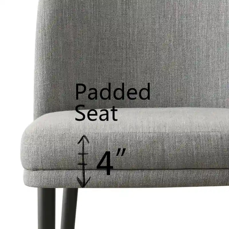 Linen Upholstered Dining Chair(Set of 2)