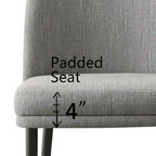 Linen Upholstered Dining Chair(Set of 2)