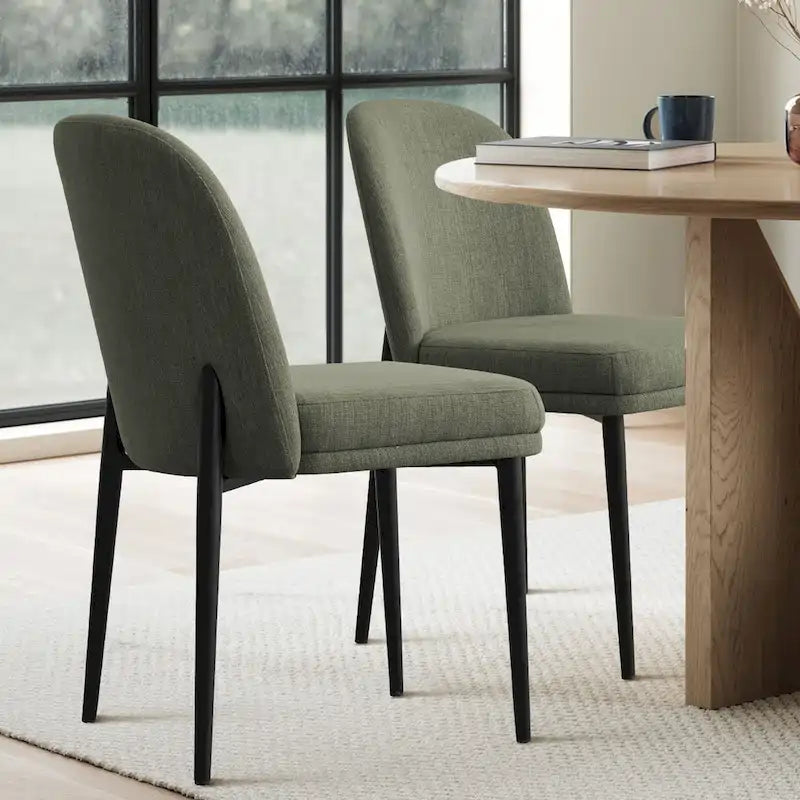 Linen Upholstered Dining Chair(Set of 2)