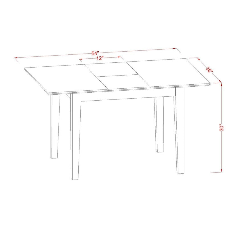 East West Furniture Dining Table Set- A Rectangular Kitchen Table and Kitchen Dining Chairs, Mahogany (Pieces Options)