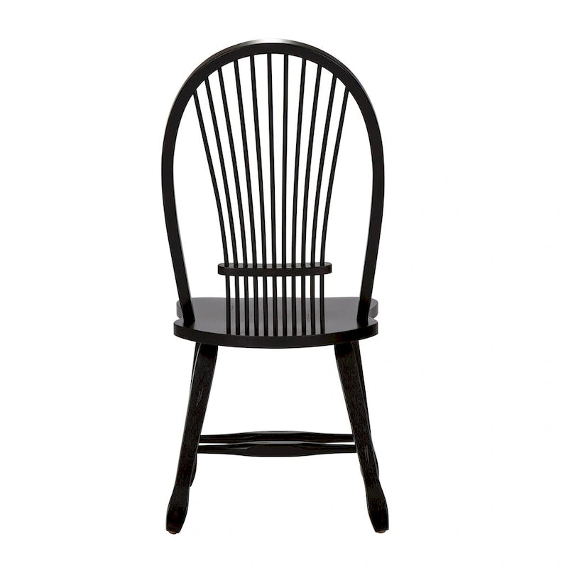 Treasures Rustic Oak Black Sheaf Back Dinette Set (5 Pieces)