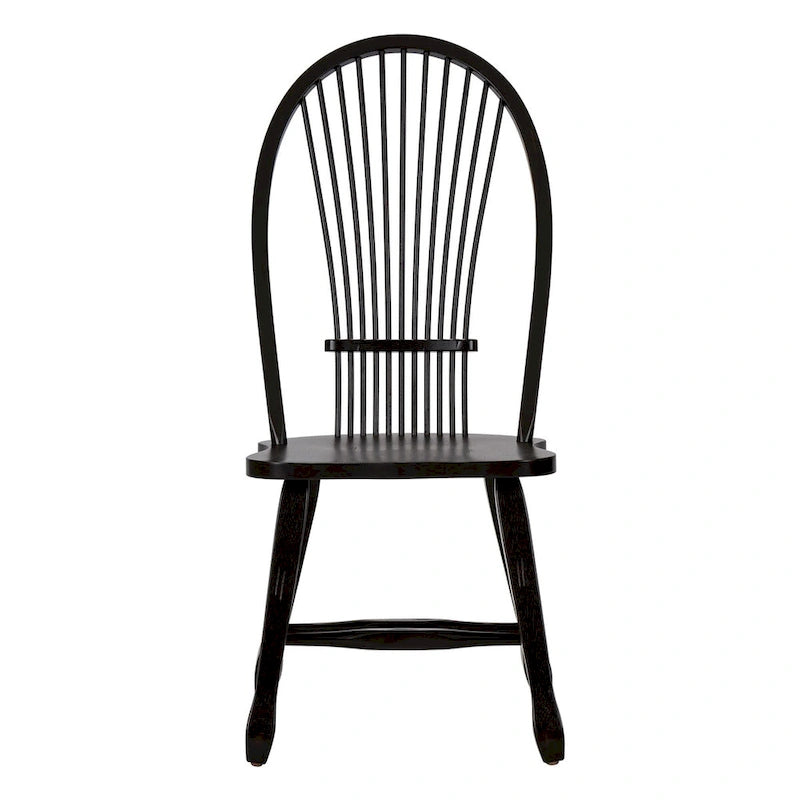 Treasures Rustic Oak Black Sheaf Back Dinette Set (5 Pieces)