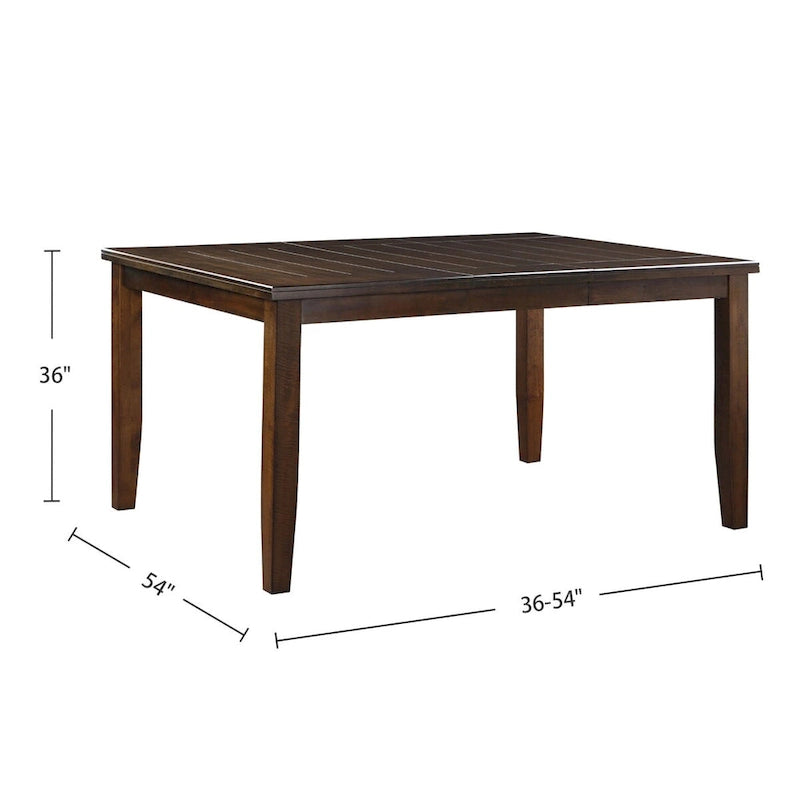 Square Dining Table with Butterfly Leaf in Espresso