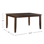 Square Dining Table with Butterfly Leaf in Espresso