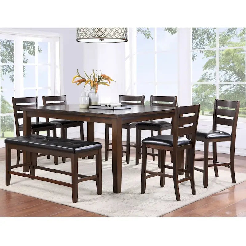 Square Dining Table with Butterfly Leaf in Espresso