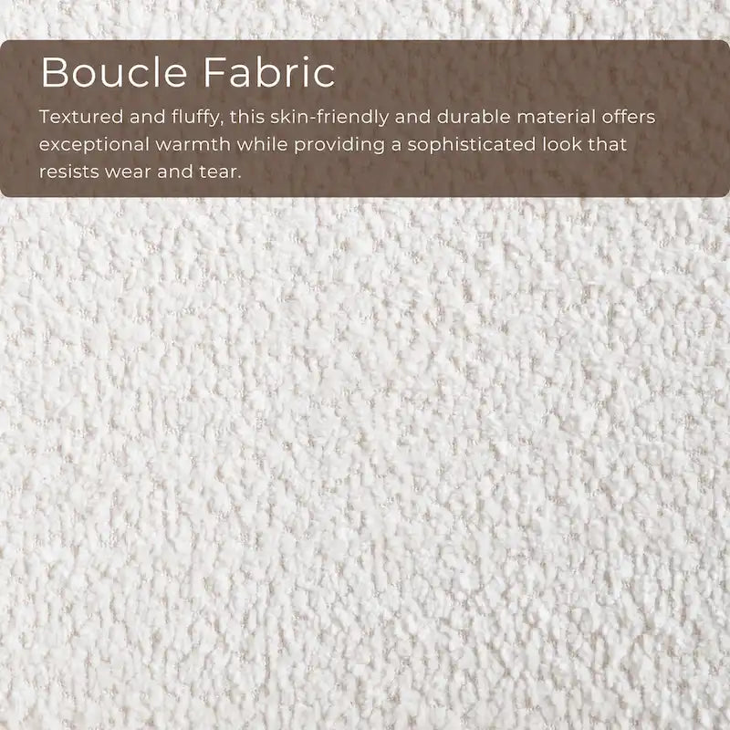 Furniture of America Beau II Mid-century 2-Pack Walnut Dining Chair Set with Boucle Upholstery