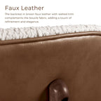 Furniture of America Beau II Mid-century 2-Pack Walnut Dining Chair Set with Boucle Upholstery