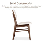 Furniture of America Beau II Mid-century 2-Pack Walnut Dining Chair Set with Boucle Upholstery