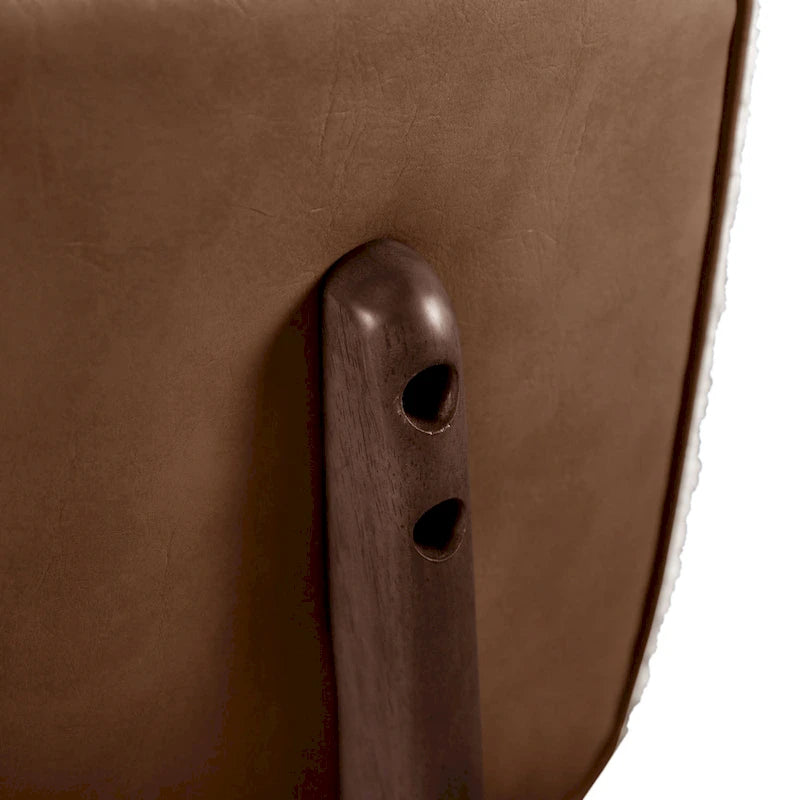 Furniture of America Beau II Mid-century 2-Pack Walnut Dining Chair Set with Boucle Upholstery