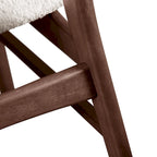 Furniture of America Beau II Mid-century 2-Pack Walnut Dining Chair Set with Boucle Upholstery