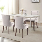 Traditional Tufted Ultra Upholstered Wingback Dining Chair Set of 6