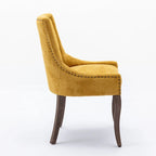 Traditional Tufted Ultra Upholstered Wingback Dining Chair Set of 6