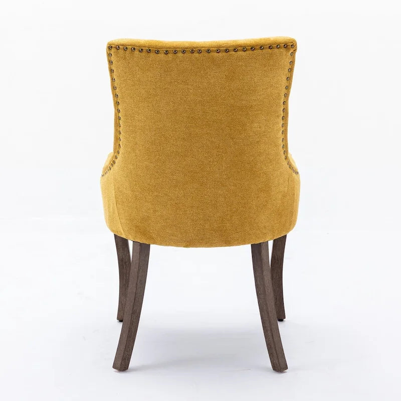 Traditional Tufted Ultra Upholstered Wingback Dining Chair Set of 6