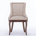 Traditional Tufted Ultra Upholstered Wingback Dining Chair Set of 6