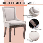 Traditional Tufted Ultra Upholstered Wingback Dining Chair Set of 6