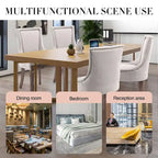 Traditional Tufted Ultra Upholstered Wingback Dining Chair Set of 6