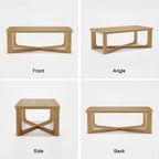 Rectangle Solid Wood Oak Coffee Table End Table