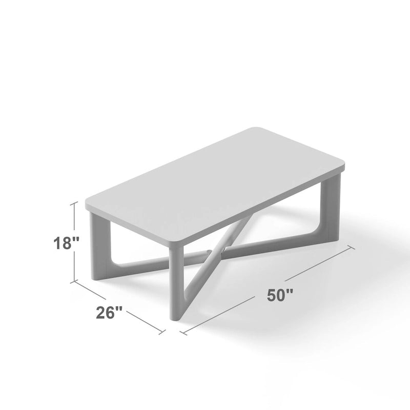 Rectangle Solid Wood Oak Coffee Table End Table