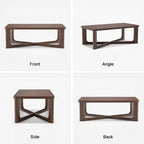 Rectangle Solid Wood Oak Coffee Table End Table