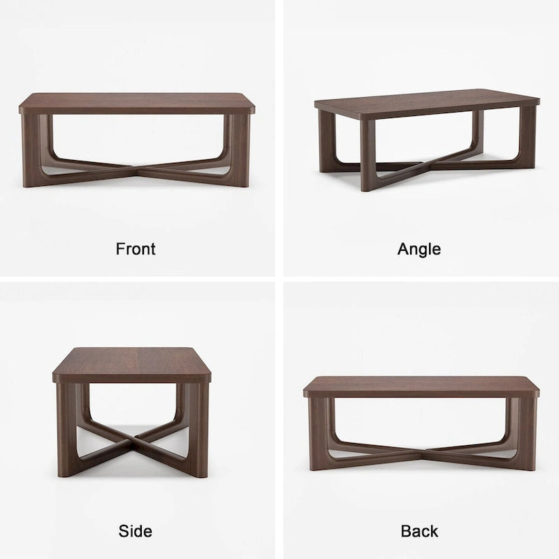 Rectangle Solid Wood Oak Coffee Table End Table