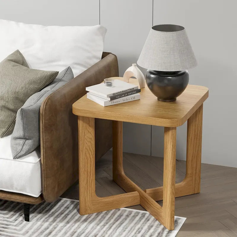 Rectangle Solid Wood Oak Coffee Table End Table