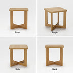 Rectangle Solid Wood Oak Coffee Table End Table