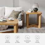 Rectangle Solid Wood Oak Coffee Table End Table