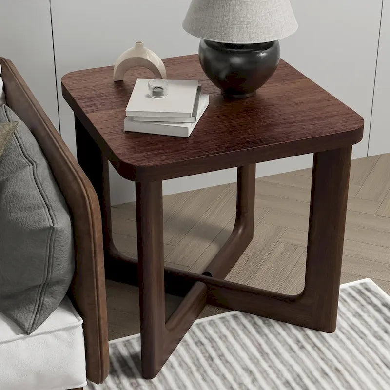 Rectangle Solid Wood Oak Coffee Table End Table