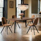 HomyLin Dining Set for 4 with Upholster Chairs, Kitchen Table with 4 Chairs