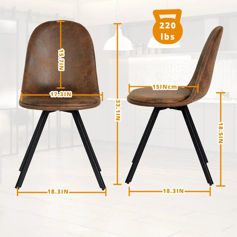 HomyLin Dining Set for 4 with Upholster Chairs, Kitchen Table with 4 Chairs