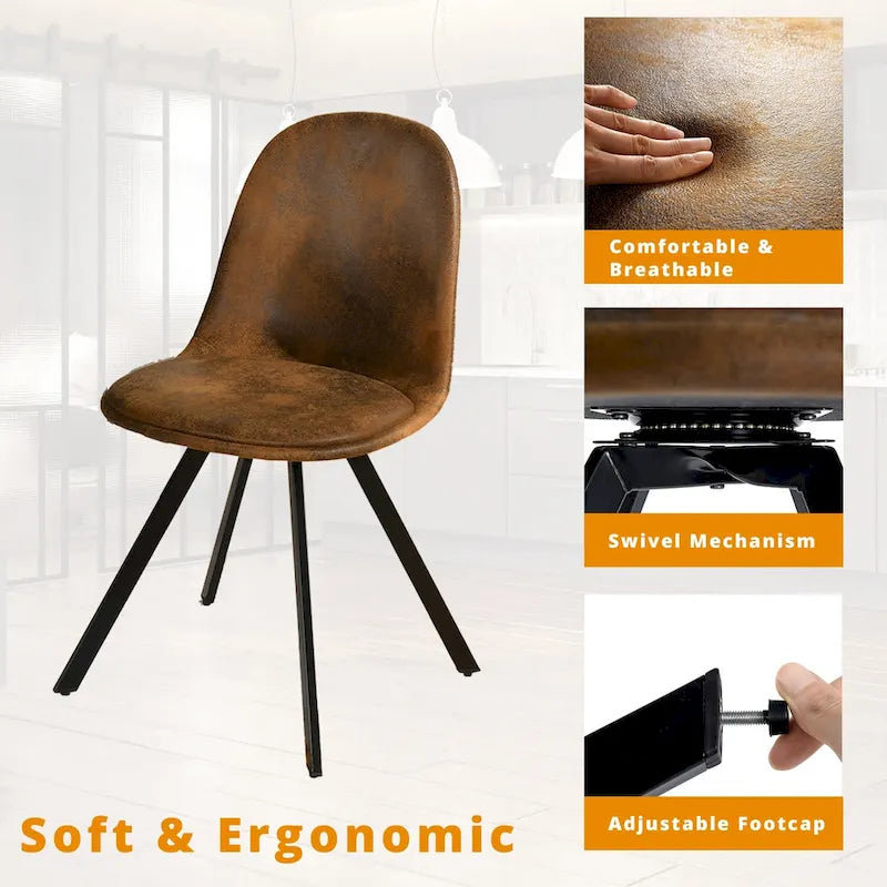 HomyLin Dining Set for 4 with Upholster Chairs, Kitchen Table with 4 Chairs