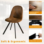 HomyLin Dining Set for 4 with Upholster Chairs, Kitchen Table with 4 Chairs